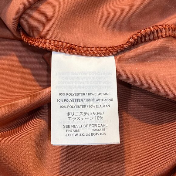 Madewell Velvet Mockneck Tee - Burnished Rust/Orange - NWOT - XS - Picture 14 of 14